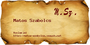 Matos Szabolcs névjegykártya